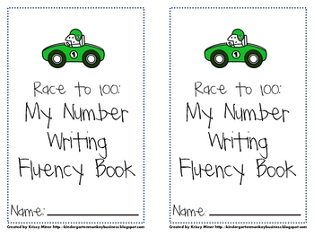 Preview of Free Race to 100 Booklet to Promote Number Writing Fluency