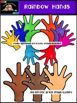 Clipart : Free Rainbow Hands {Sweet Line Design Clipart} by Sweet Line ...