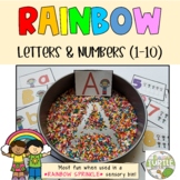 Free Rainbow Letter and Number Prewriting Cards