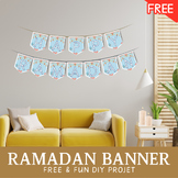 Free Ramadan DIY Banner Happy Ramadan Party Bunting Decora