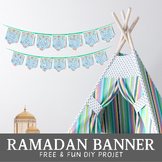 Free Ramadan Mubarak DIY Banner Ramadan Party Bunting Deco