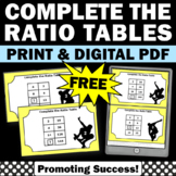 Free Ratios and Proportions Tables Equivalent Ratios 6th 7