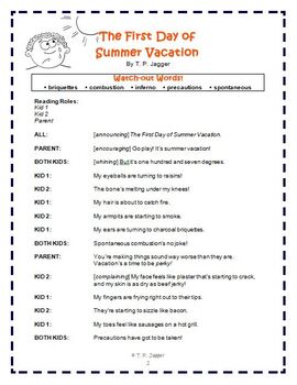 summer vacation poems for kids