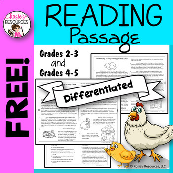 Preview of Free Reading Comprehension Passage 4th grade, 3rd grade, 5th grade