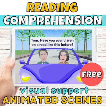 Preview of Free Reading Comprehension Passages with audio and animated images