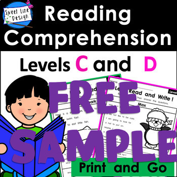 Preview of Free Reading Comprehension Sample | Phonics | Writing | Distance Learning