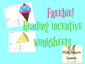 Preview of Free Reading Incentive Worksheets