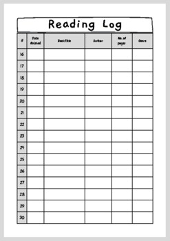 Free Reading Log by Be Resourceful | TPT