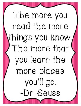 Free Reading Quote Poster by Logic and Literacy by 2 Crazy Moms