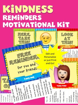 Preview of Kindness Reminders Motivational Kit