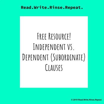 Preview of Free Resource: Independent & Dependent Clauses Interactive Mini-Lesson/Workshop