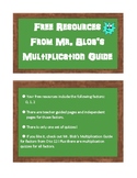 Free Resources from Mr. Blob's Multiplication Guide