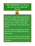 Free Resources from Writing Journal Prompts: Goofy But Serious