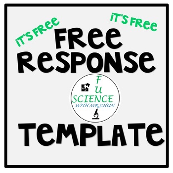 Preview of Free!!!! Free Response Writing Template IT'S FREE!!! Just download!