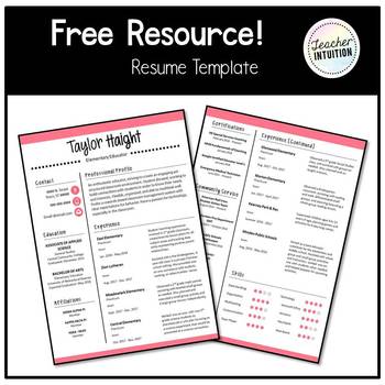 Preview of Free Resume Template