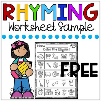 Preview of Free Rhyming Worksheet - Free Rhyming Worksheet