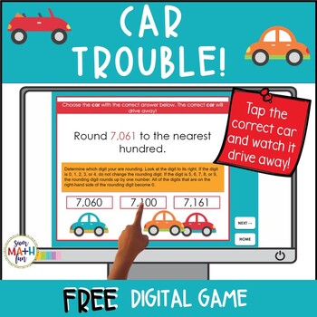 Preview of Free Rounding 4th Grade Place Value Interactive Digital Game