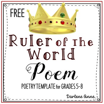 Preview of Poem Template for Grades 5-8 FREE