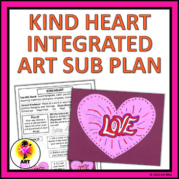 Preview of Free Elementary SEL, Social Emotional Learning Integrated Art Sub Plan