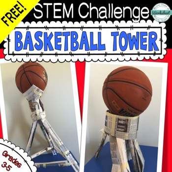 Preview of Free STEM Challenge: Basketball Tower