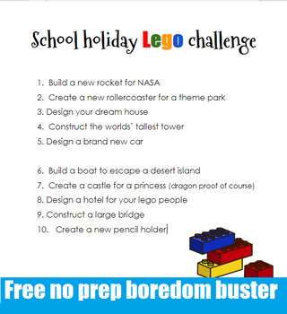 Preview of Free STEM block building holiday printable