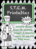 Free STEM or STEAM Printables for use with any lesson!