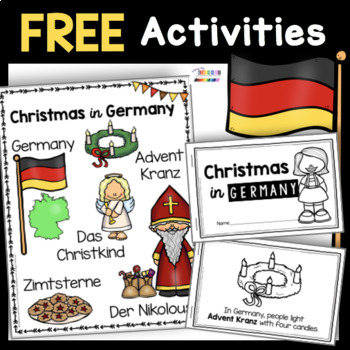 Preview of Free Saint Nicholas Christmas in Germany Book and Vocabulary Activities