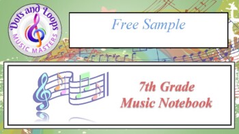 Preview of Free Sample - 7th Grade Music Essential Questions and Resource Notebook