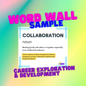 Preview of Free Sample Alert: Career Word Wall Taster!