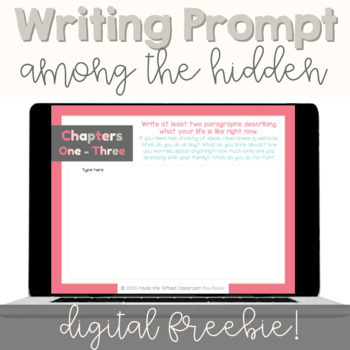 Preview of Free Sample | Among the Hidden Paired Writing Prompts | Digital Google Slides