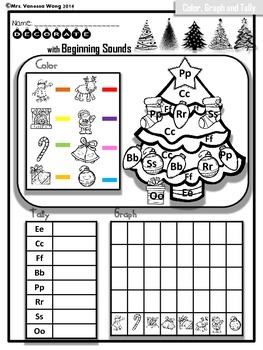 Preview of Free Sample! Christmas Literacy Centers