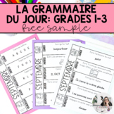 Free Sample: French Grammar Activities for Grades 1, 2, 3