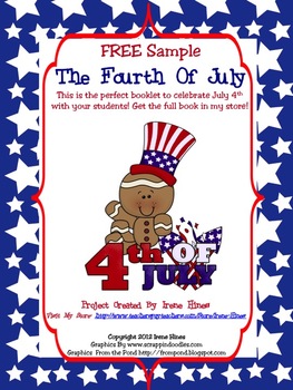 Preview of Free Sample From My Fourth Of July Activity Book: Primary Grades