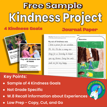 Preview of Free Sample - Kindness Project - SEL in the Classroom