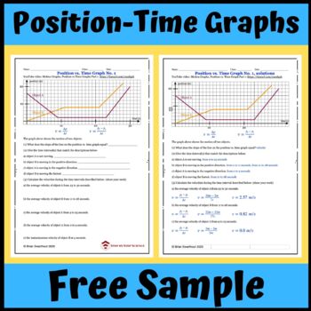 Preview of Free Sample: Kinematics, Position vs. Time Graphs