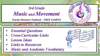 Preview of Free Sample - 3rd Grade Music Essential Questions and Resource Notebook