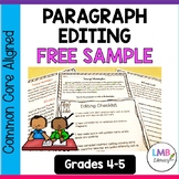 Free Sample of Paragraph Editing Worksheets With Answer Key