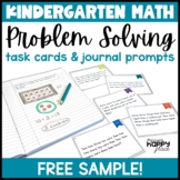 Kindergarten Problem Solving Task Cards and Math Journal P