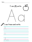 Free Sample Rainbow Write, Trace & Letter Write || Vowels 