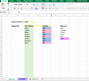 Preview of Free Sample: Report Card Comments generator for IB PYP students [MS Excel]