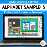 Free Sample Seesaw Alphabet Activities Letter S (Pre-loade
