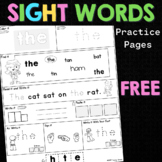 Free Sample - Sight Words Practice Pages
