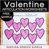 Free Sample Valentine's Day Speech No Prep Worksheets - /S/