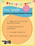 Free Sample of 1st Grade Daily Sentence Editing