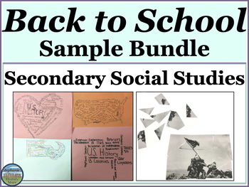 Preview of Sample of Back to School Teacher Bundle for Social Studies