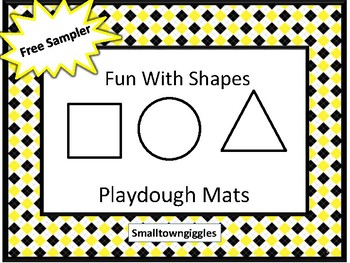 Preview of Free Sampler:Fun With Shapes Playdough Mats Pre-K,K, Special Education Autism