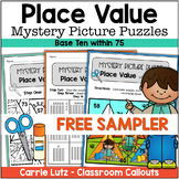 Free Sampler Place Value Mystery Picture Puzzles Cut and Paste