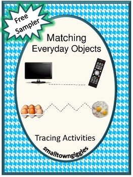 Preview of Free Sampler Tracing Matching Life Skills Fine Motor P-K.K. Special Ed Autism