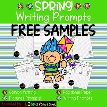 Free Samples Spring Writing Prompts by Sue Kayobie | TPT