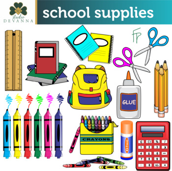 Preview of Free School Supplies Clip Art